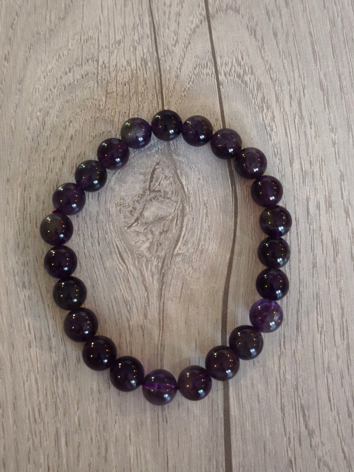 Bracelet boule 0.8mm Améthyste Bolivie AA
