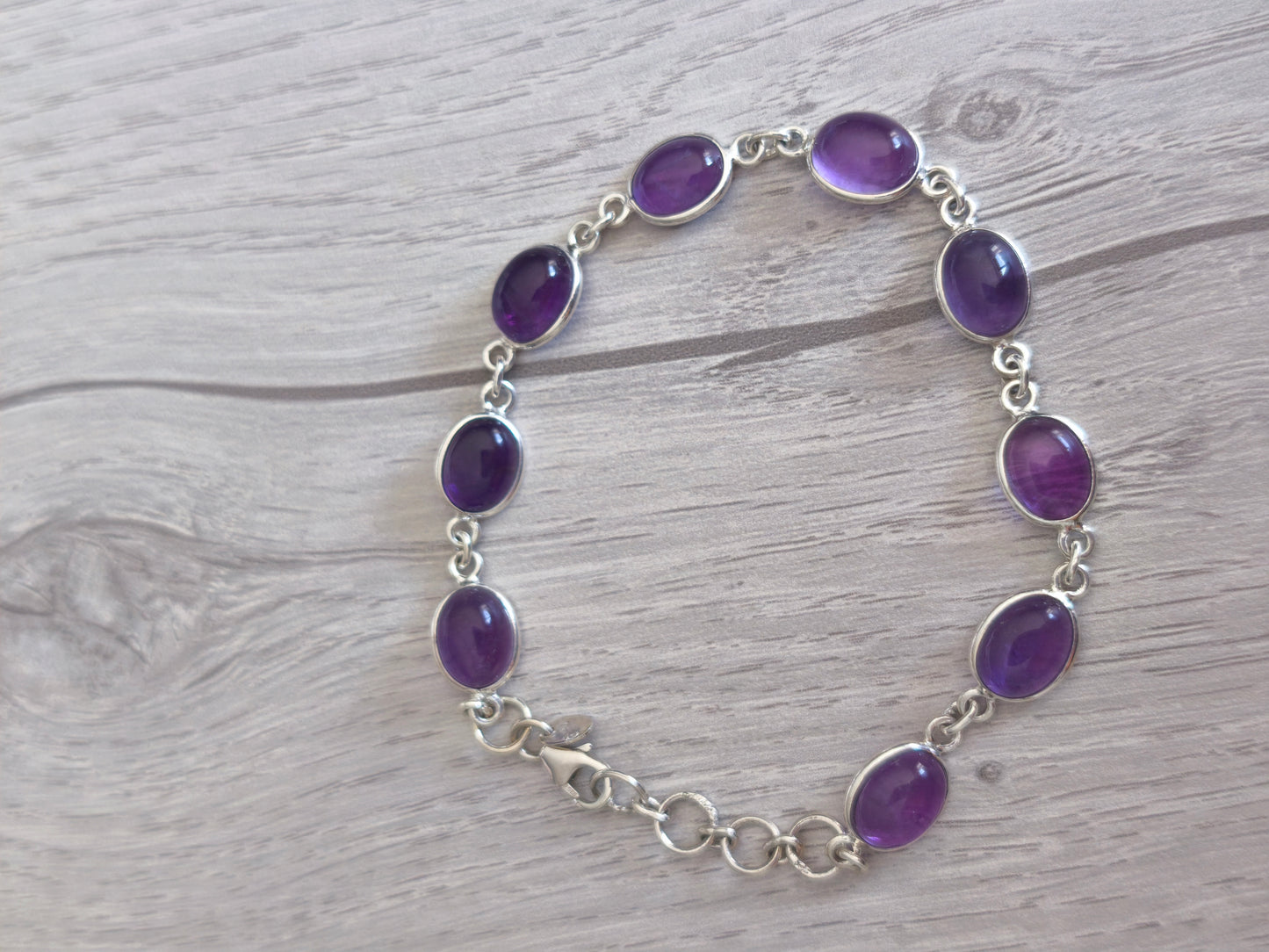 Bracelet argent 925 Améthyste AA+