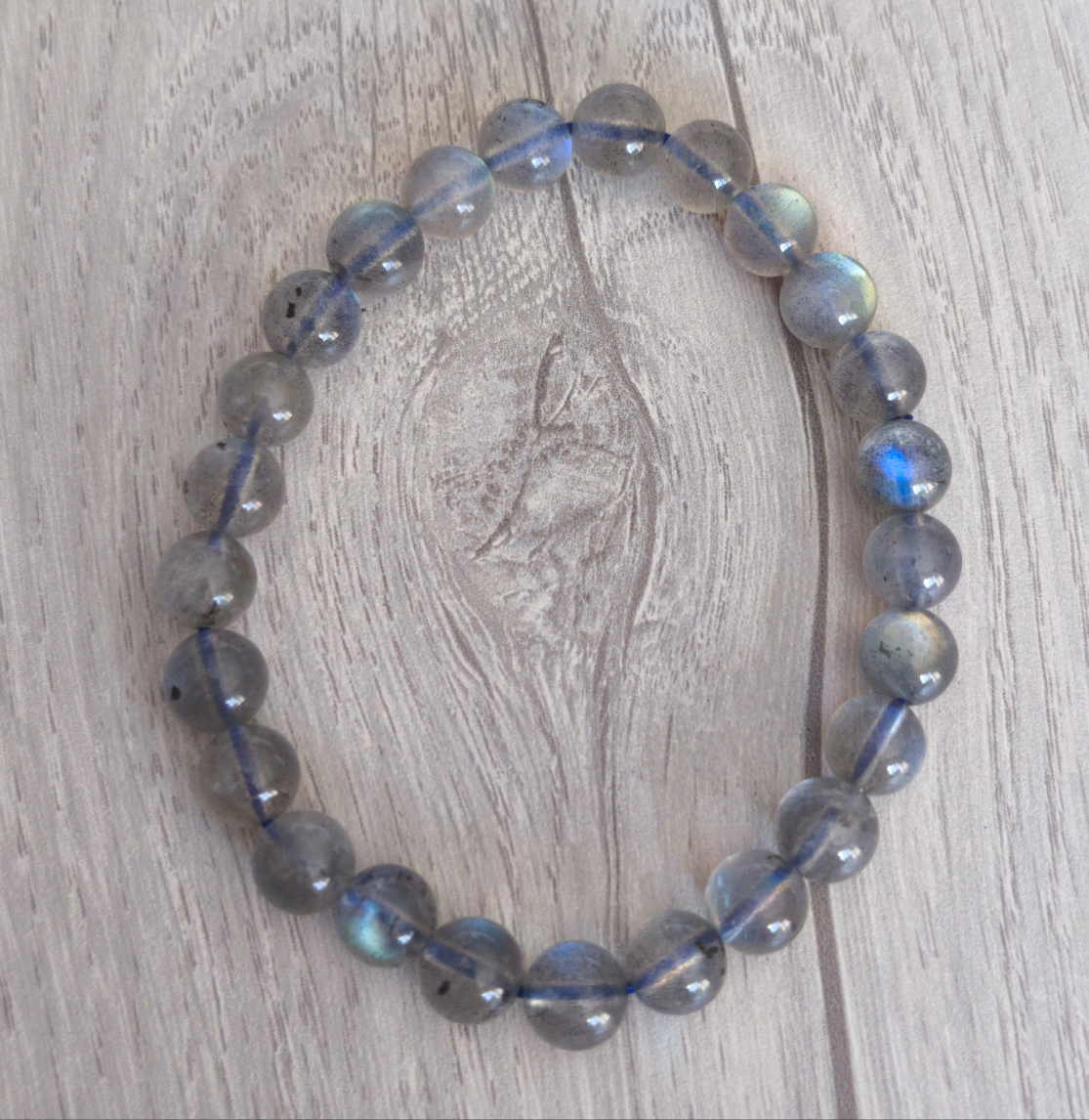 Bracelet boule 08mm Labradorite AAA