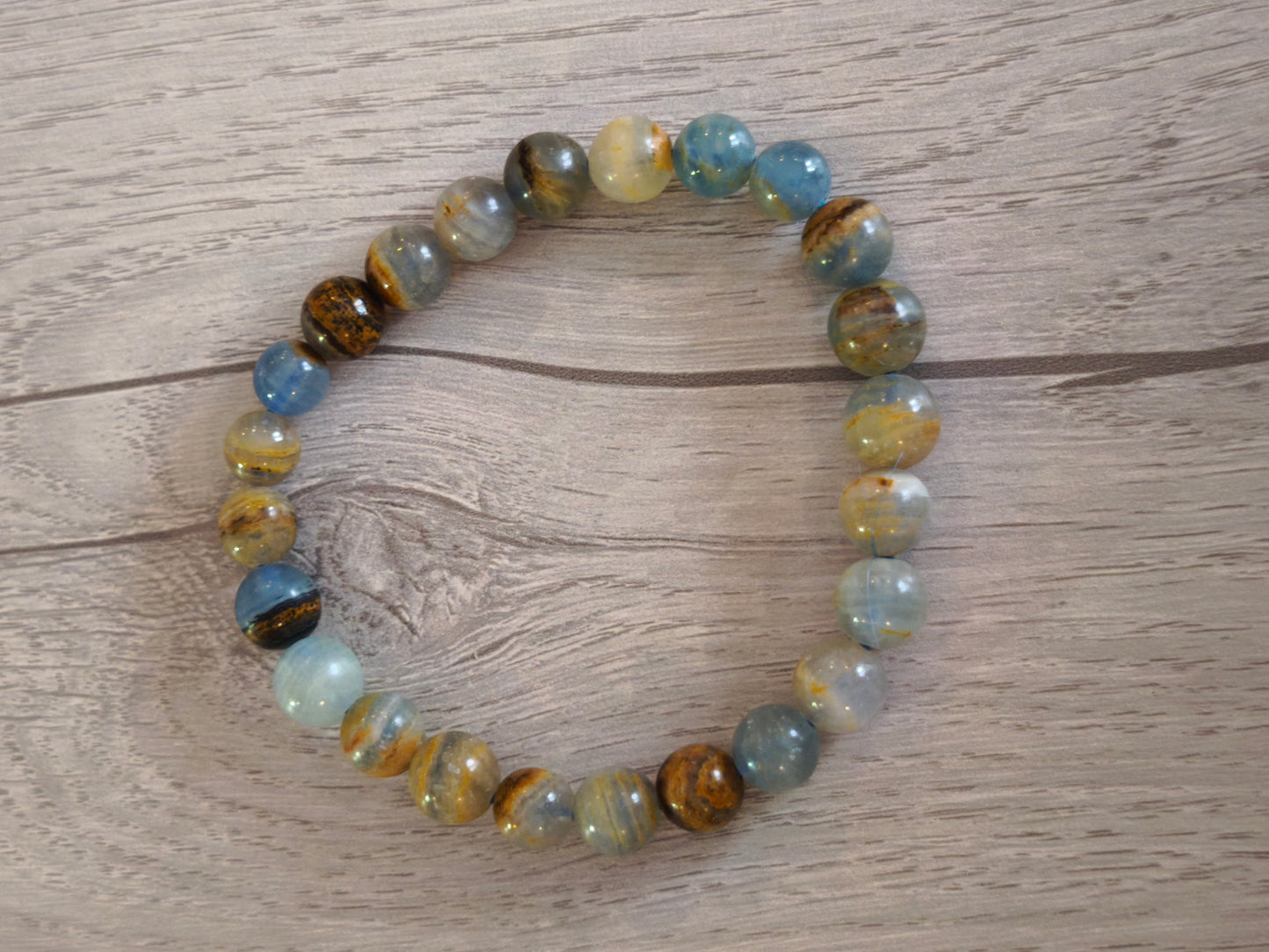 Bracelet 0.8mm Calcite bleue sur gangue AA