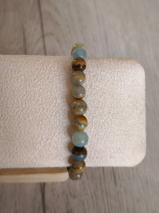 Bracelet 0.8mm Calcite bleue sur gangue AA
