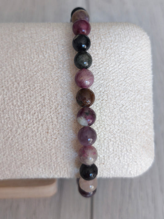Bracelet 08 mm Tourmaline Multicolore A+
