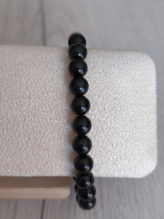 Bracelet boule 08mm Obsidienne Oeil Céleste A