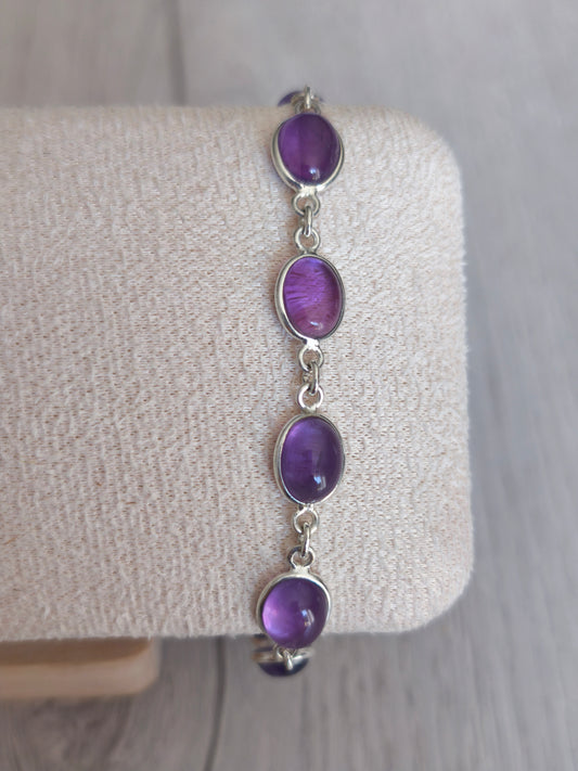 Bracelet argent 925 Améthyste AA+