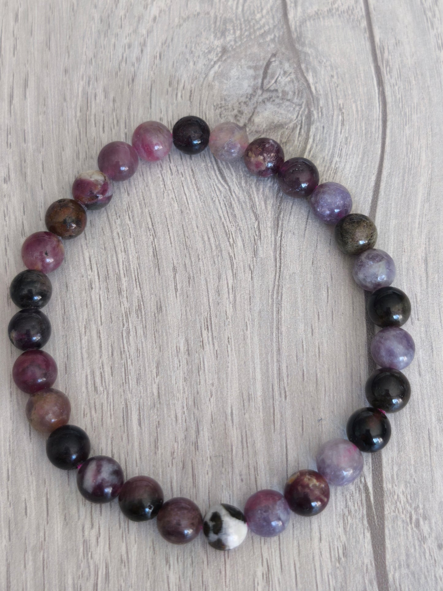 Bracelet 08 mm Tourmaline Multicolore A+