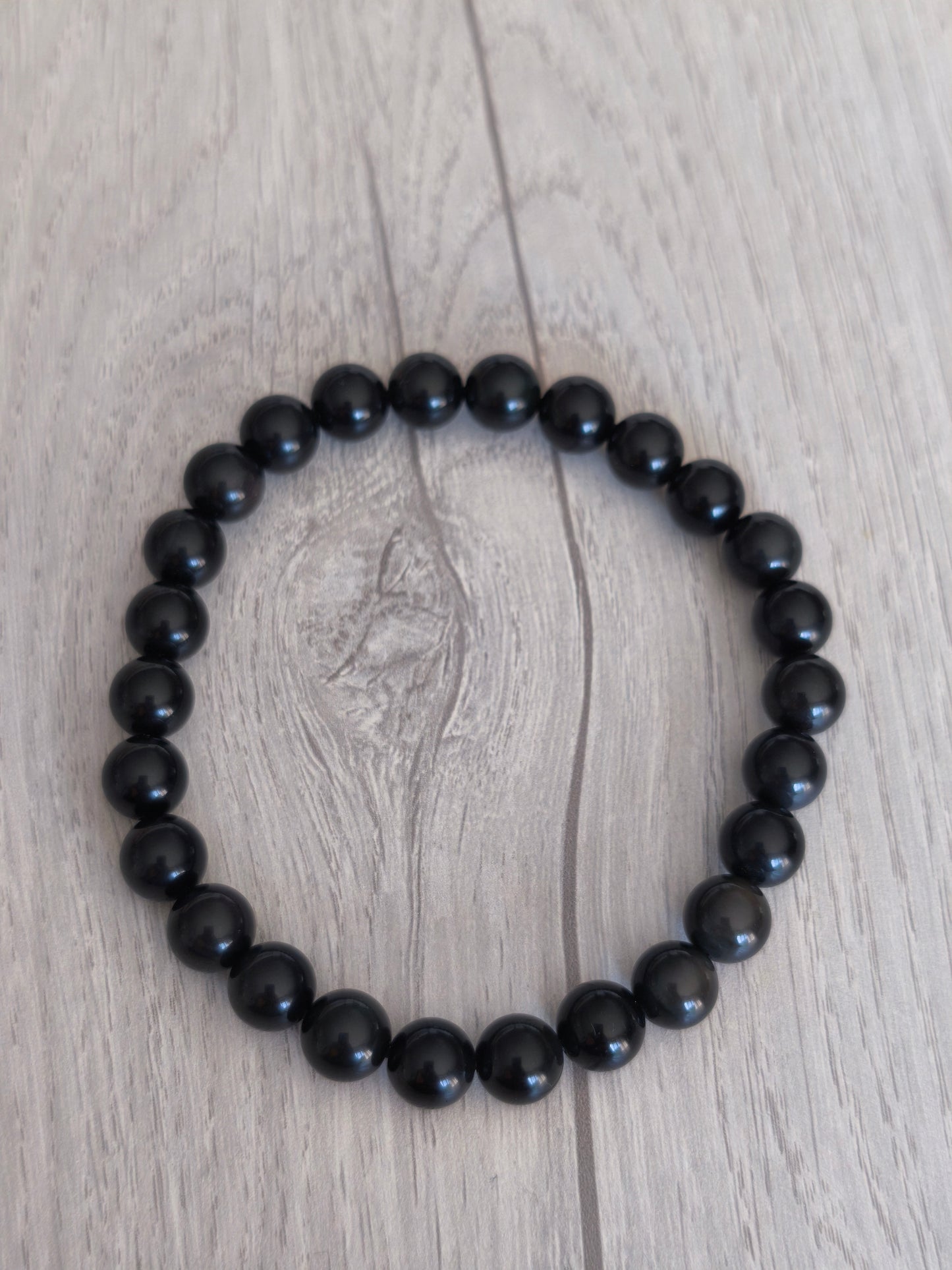 Bracelet boule 08mm Obsidienne Oeil Céleste A